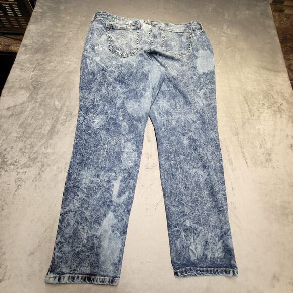 Torrid Boyfriend Jeans Womens 20 Blue Distressed Acid Wash Denim Plus Size - Picture 10 of 11